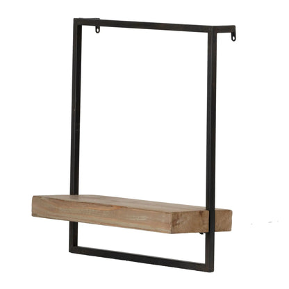 Wall shelf with black metal frame and natural wood shelf by Unique Piece Furniture on Tampa Home & Garden Store