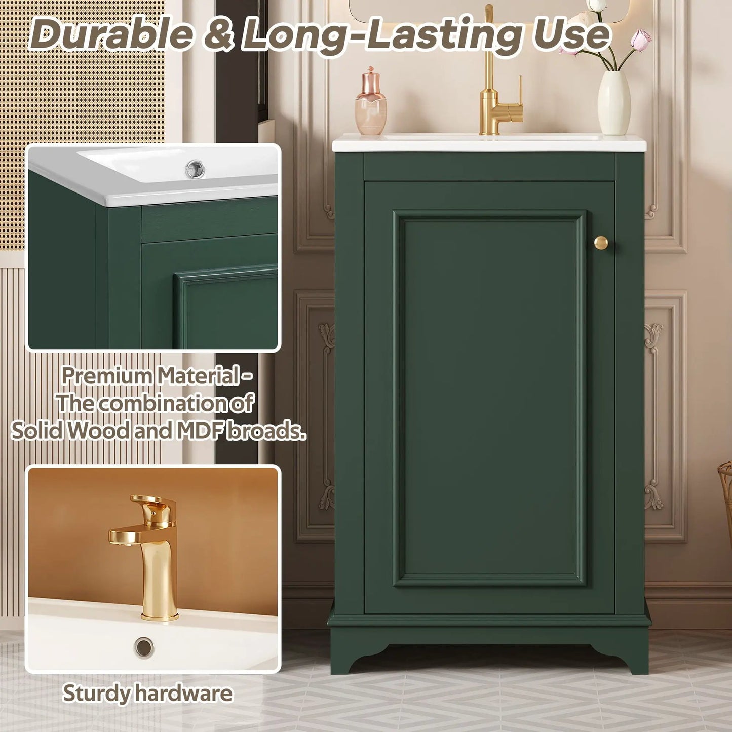 Bathroom Vanity With Sink Freestanding Cabinet