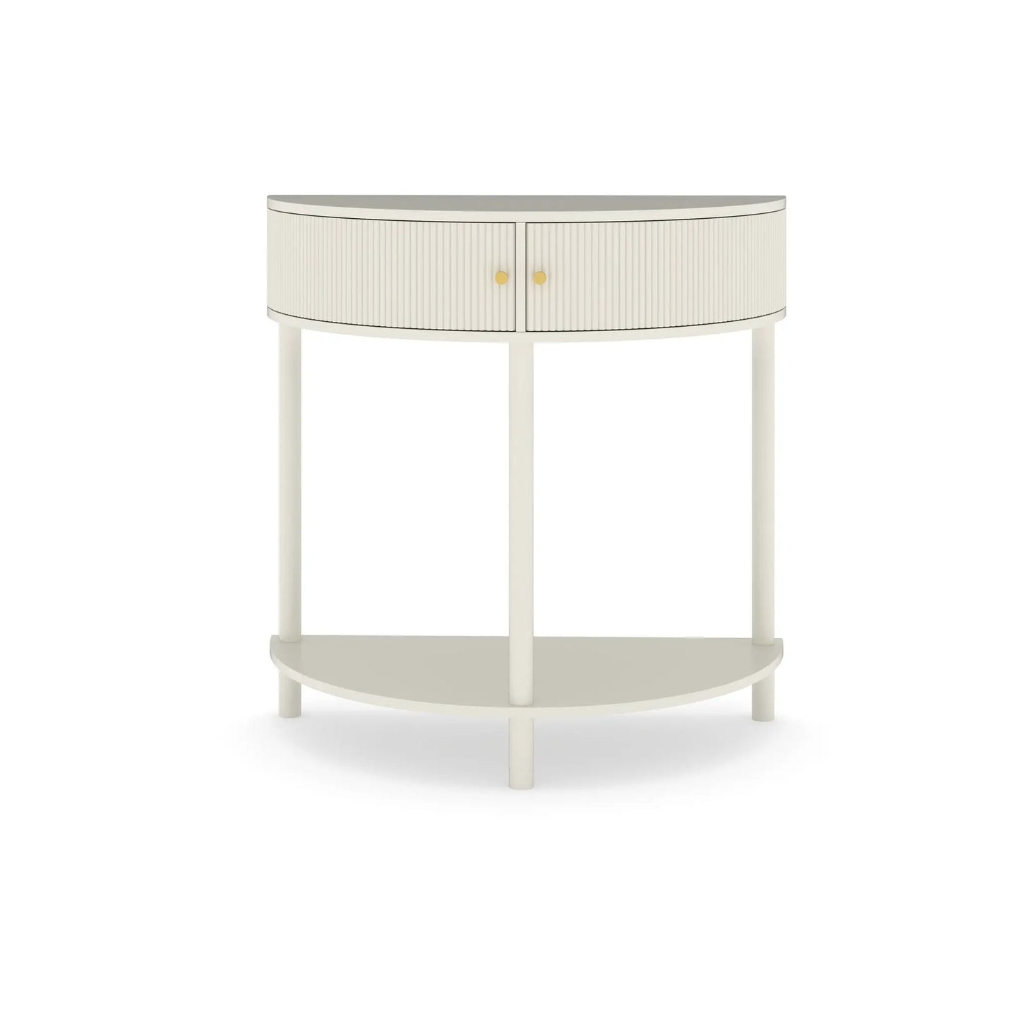 Demi Lune Console Table with 2 Storage Drawers