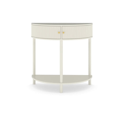 Demi Lune Console Table with 2 Storage Drawers