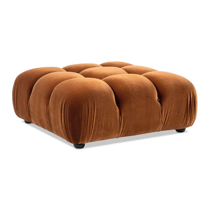 Marcel Bubble modular modern cocktail ottoman burnt orange velvet tufted blocks on Tampa Home & Garden Store