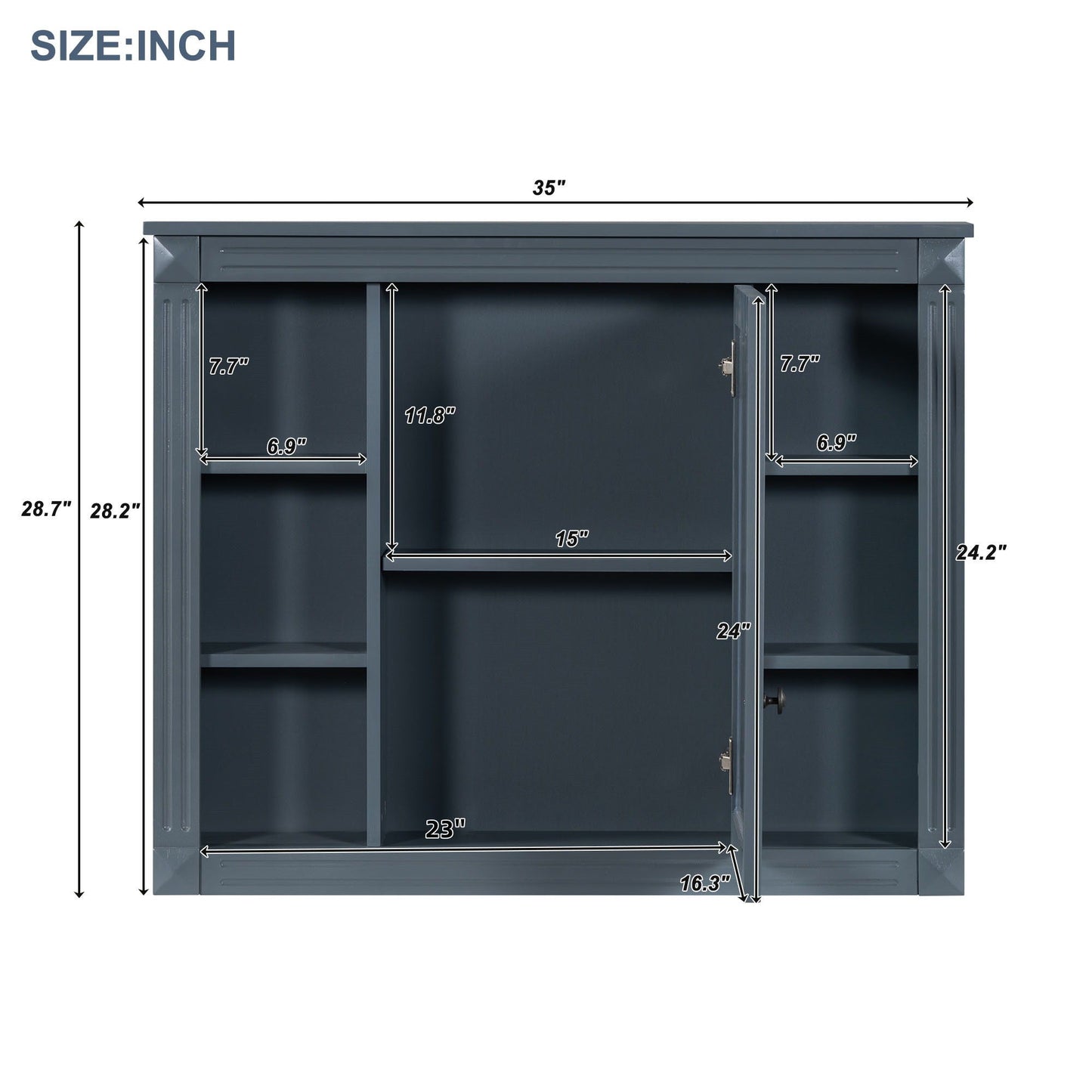 Wall Mounted Bathroom Storage Cabinet and Mirror