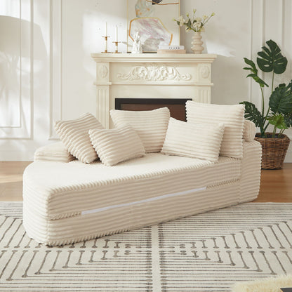 Semi Circular 2 in 1 Sofa Bed with Neck Pillow
