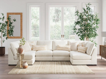 Donelson Creek Sectional by Unique Piece Furniture stationary cream upholstery cushions on Tampa Home & Garden Store