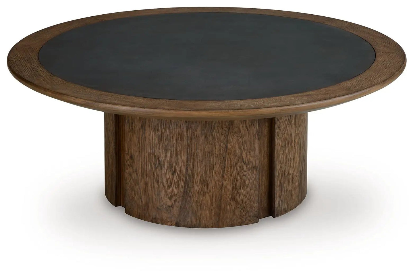 Dontayne Round Table with Dark Top Living Room