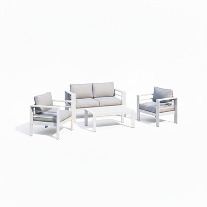 Outdoor Iron Patio Set With The Thick Cushions