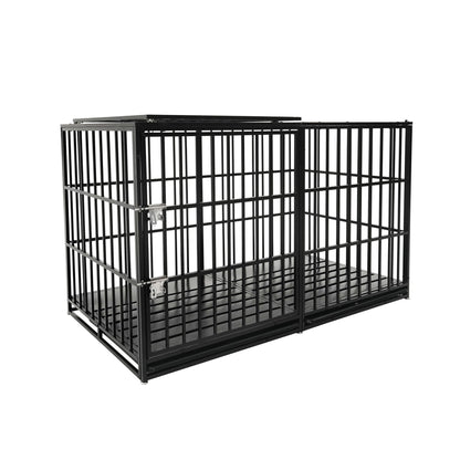 Extra Large Heavy Duty Dog Crate black metal with removable pans and secure latch on Tampa Home & Garden Store