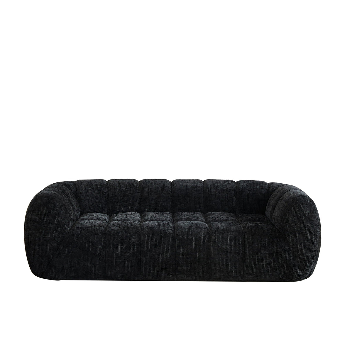 Modern Piano Key Backrest Sofa With Upholstery