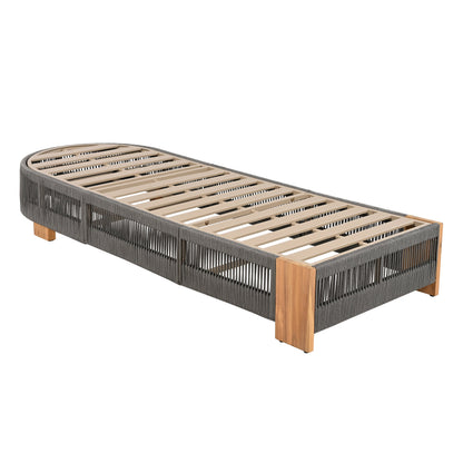 Outdoor Acacia Wood Adjustable Lounge Chair