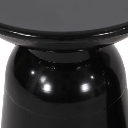 Modern Round Metal Pedestal Outdoor Table