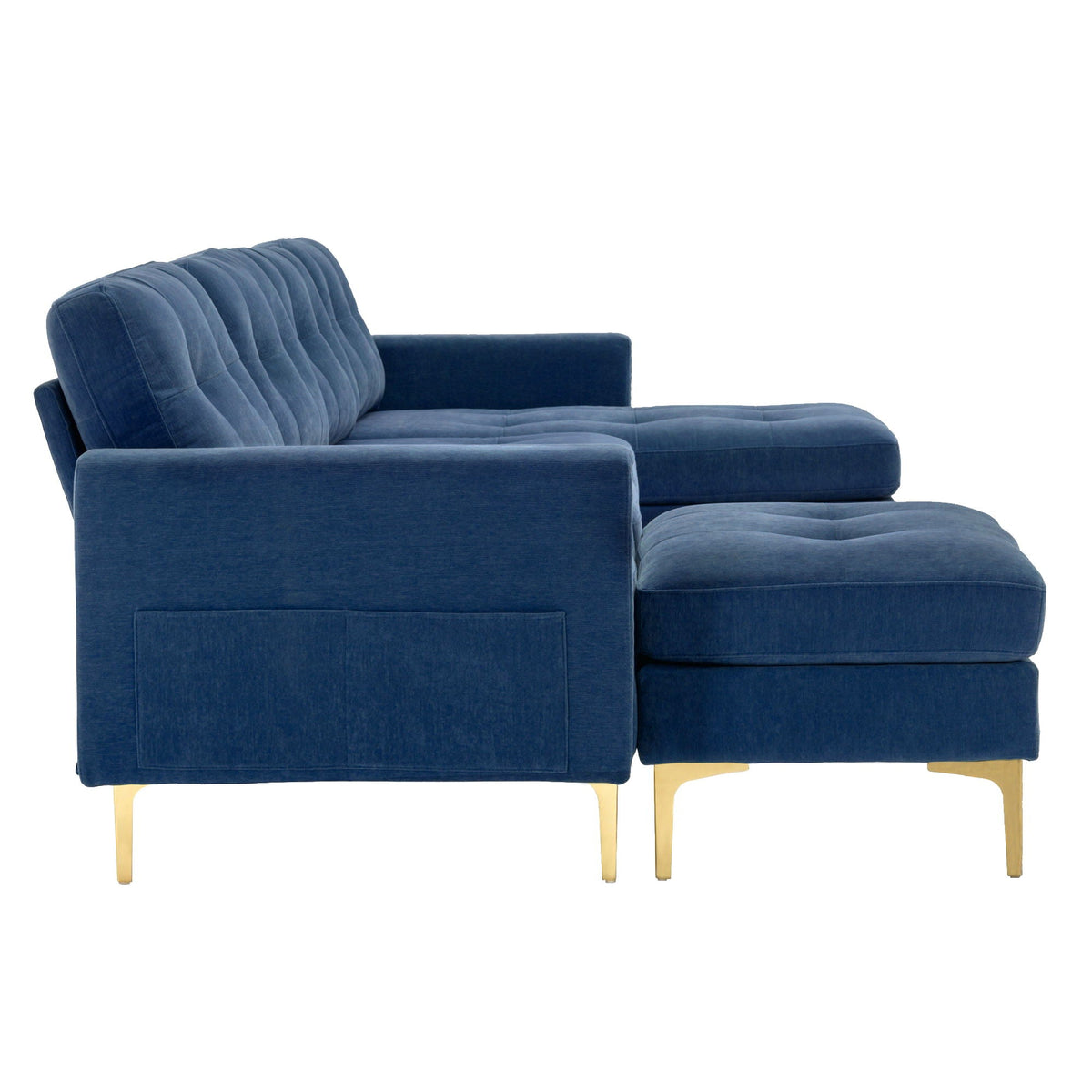 Modern Convertible Sectional Sofa and Ottoman
