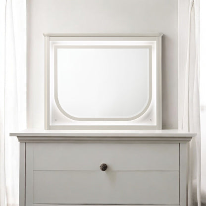 Laveda Led Bedroom Mirror And White Frame