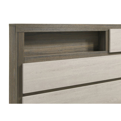 Eastern King Headboard and Bookcase Storage Bed