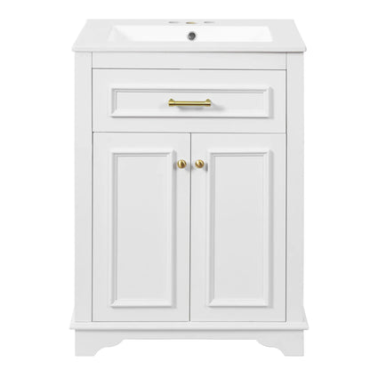 Bathroom Vanity With Integrated Sink and Cabinet