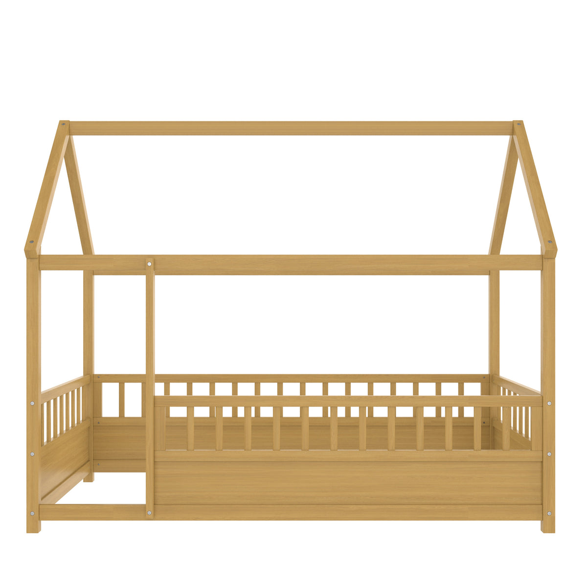 Twin size pine bed frame with house-roof design by HouseOfZazla on Tampa Home & Garden Store
