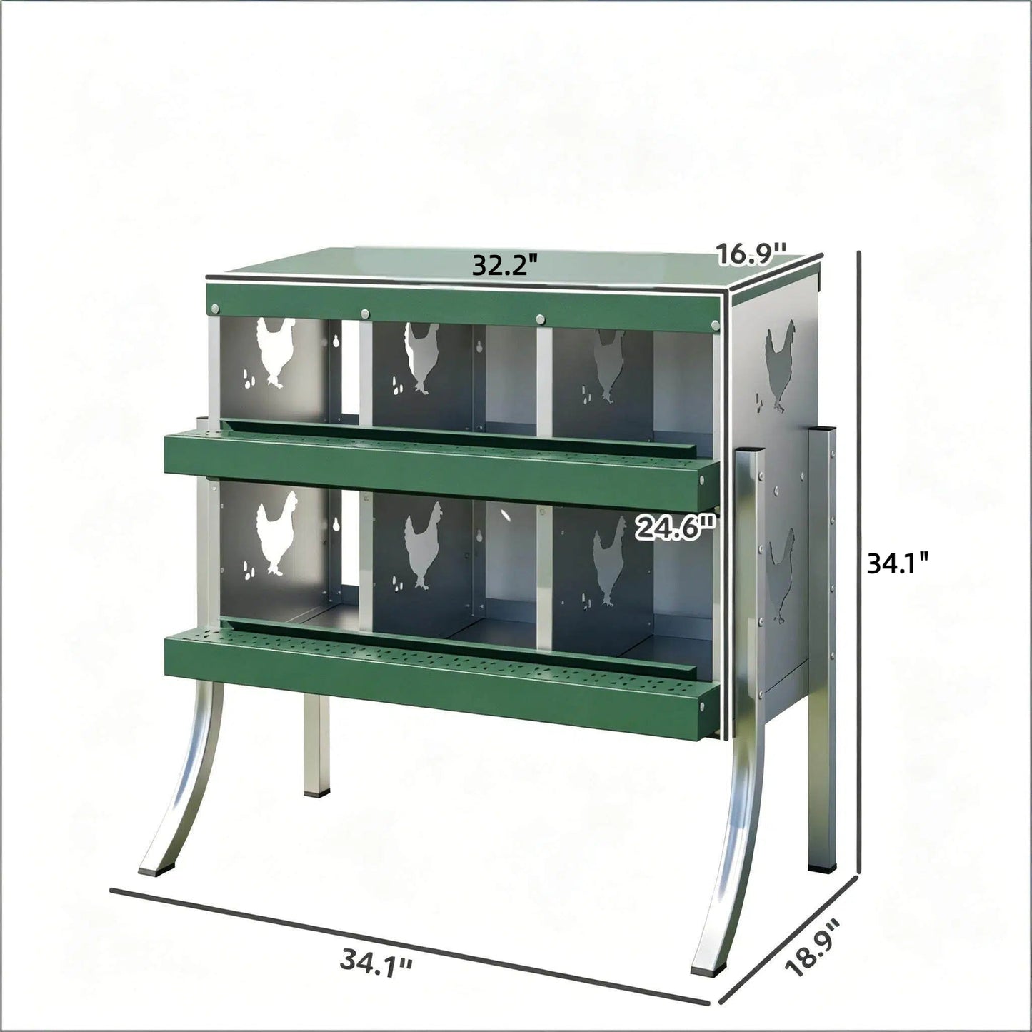 Functional and Outdoor Metal Chicken Nesting Box
