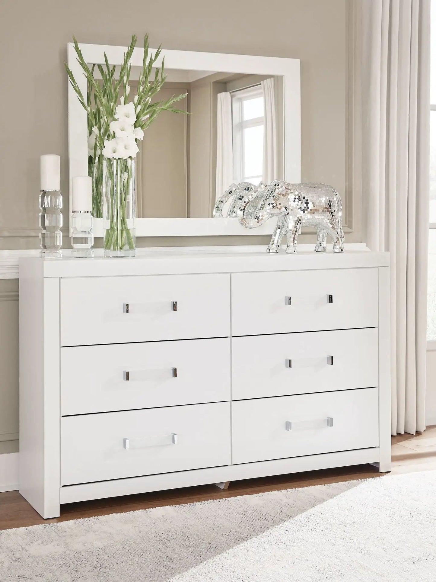 Maeling Six Drawer Dresser with Matte Finish