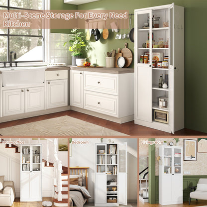 Tall Metal Pantry Cabinet and Adjustable Shelves