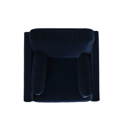 Knox Farmhouse Arm Chair navy velvet upholstery with plush arms Unique Piece Furniture on Tampa Home & Garden Store