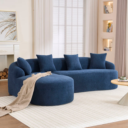 Comfortable L Shaped Sofa and Four Pillows