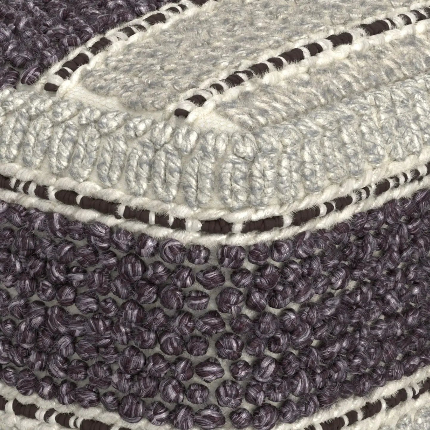 Grady Handcrafted Square Pouf for Living Room
