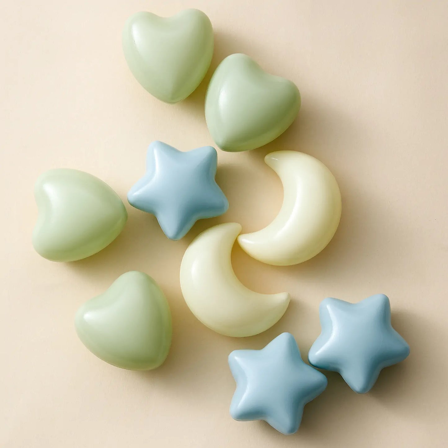 Tiny Land Fun-Shapes Ocean Ball set with mint hearts, yellow crescents, and blue stars on Tampa Home & Garden Store