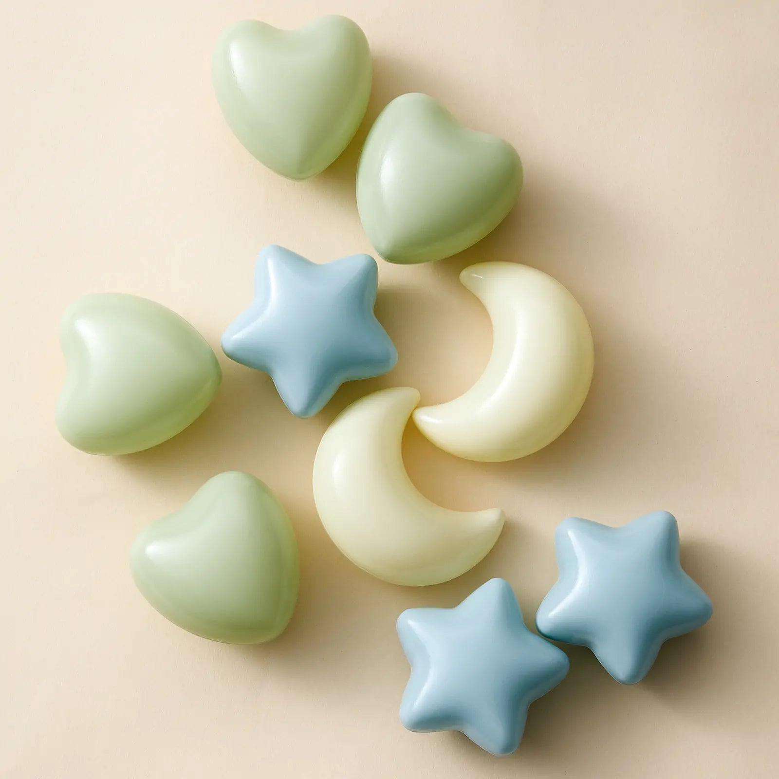 Tiny Land Fun-Shapes Ocean Ball set with mint hearts, yellow crescents, and blue stars on Tampa Home & Garden Store