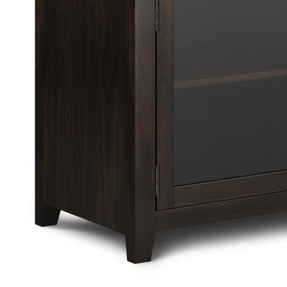 Handcrafted Sideboard Buffet With Glass Doors in dark espresso wood on Tampa Home & Garden Store