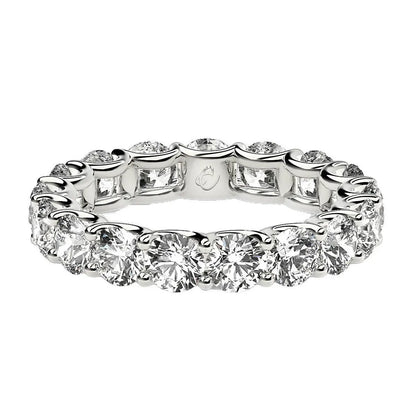 Round cut lab grown diamond eternity ring in 14k white gold, 3 cttw FG/VS2 by Bids.com on Tampa Home & Garden Store