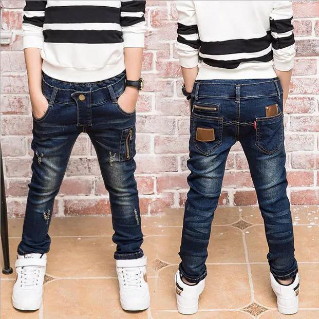 Boys' Korean Style Jeans loose-fitting dark blue denim by FLIPSTYLEZLLC, two pairs shown on Tampa Home & Garden Store