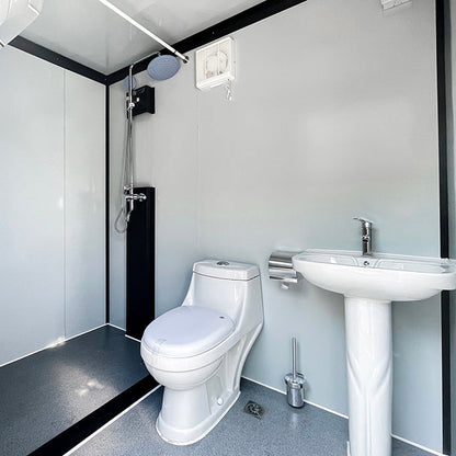 Portable Toilet Unit with Sink Shower and Fan
