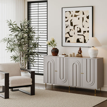 Modern Lacquered Four Door Sideboard for Home