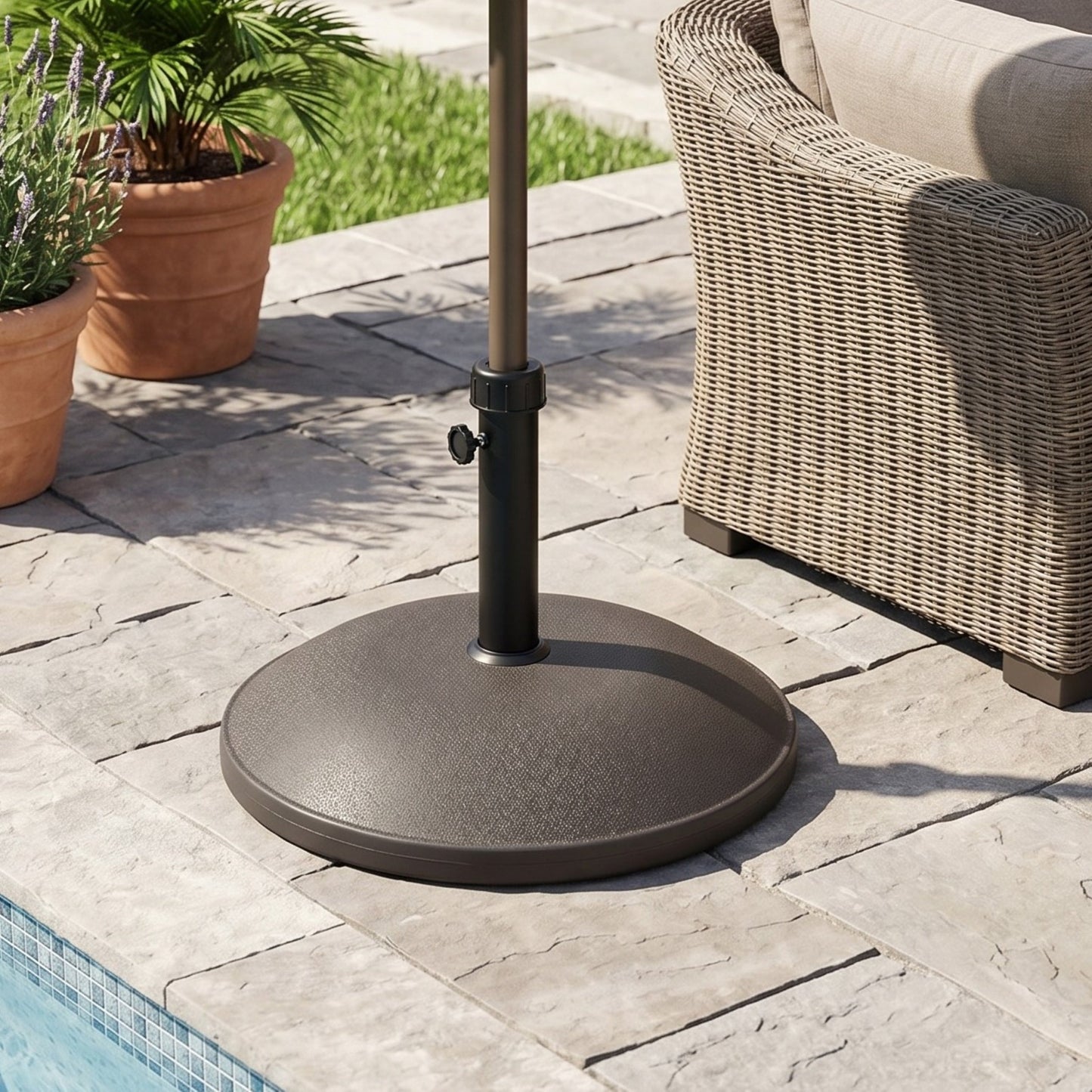 Ander 68 Pound Outdoor Patio Base for Gardens
