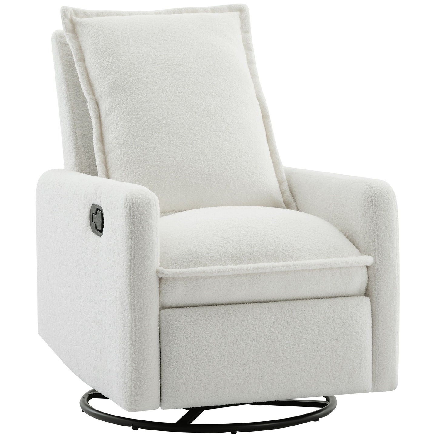 Cozy Swivel Glider Recliner Chair and Leg Rest