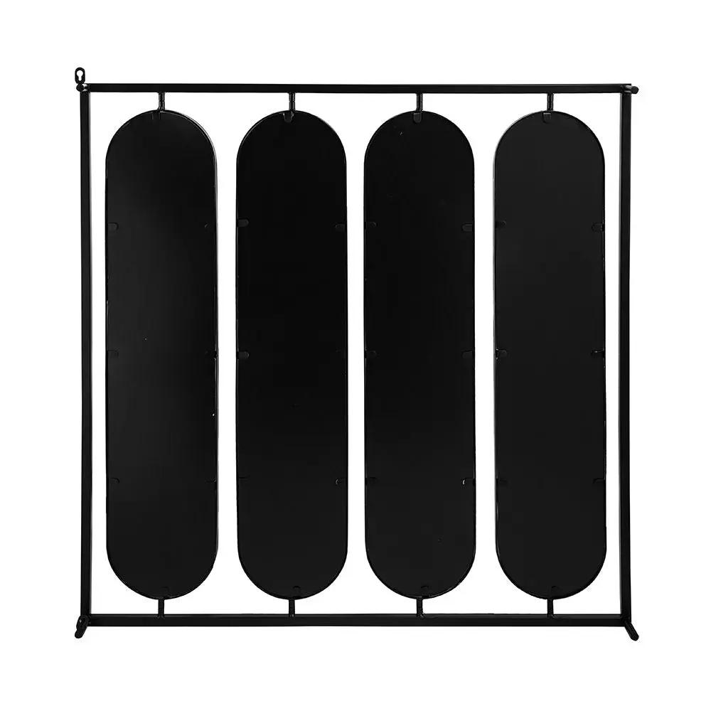 Large four-oval wall mirror in black square frame by Unique Piece Furniture on Tampa Home & Garden Store