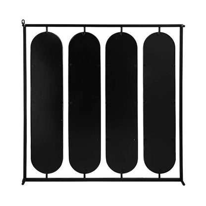 Large four-oval wall mirror in black square frame by Unique Piece Furniture on Tampa Home & Garden Store