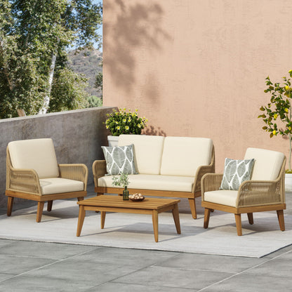 Hueber 4 Seater Outdoor Chat Set And Cushions