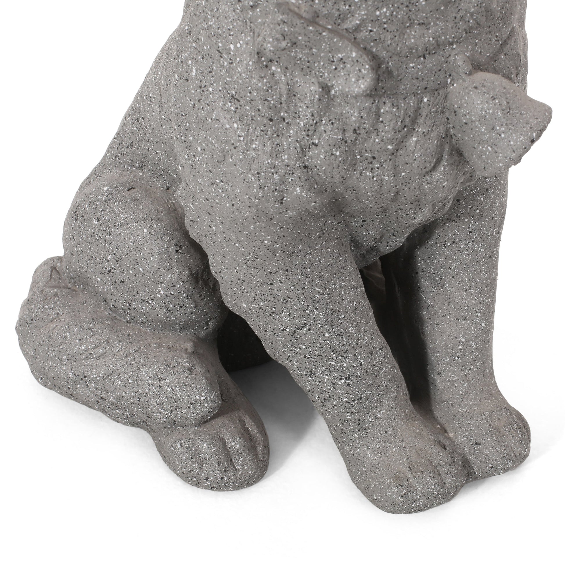 MGO Dog Statue outdoor stone gray garden sculpture on Tampa Home & Garden Store
