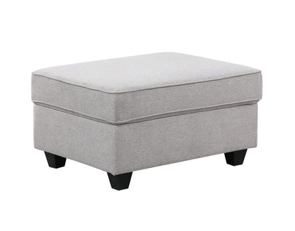 Leo Comfor Modular Sofa And Ottoman, light gray fabric, ottoman with black feet on Tampa Home & Garden Store