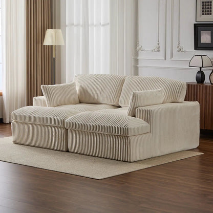 Oversized Double Chaise Lounge Chair Upholstered