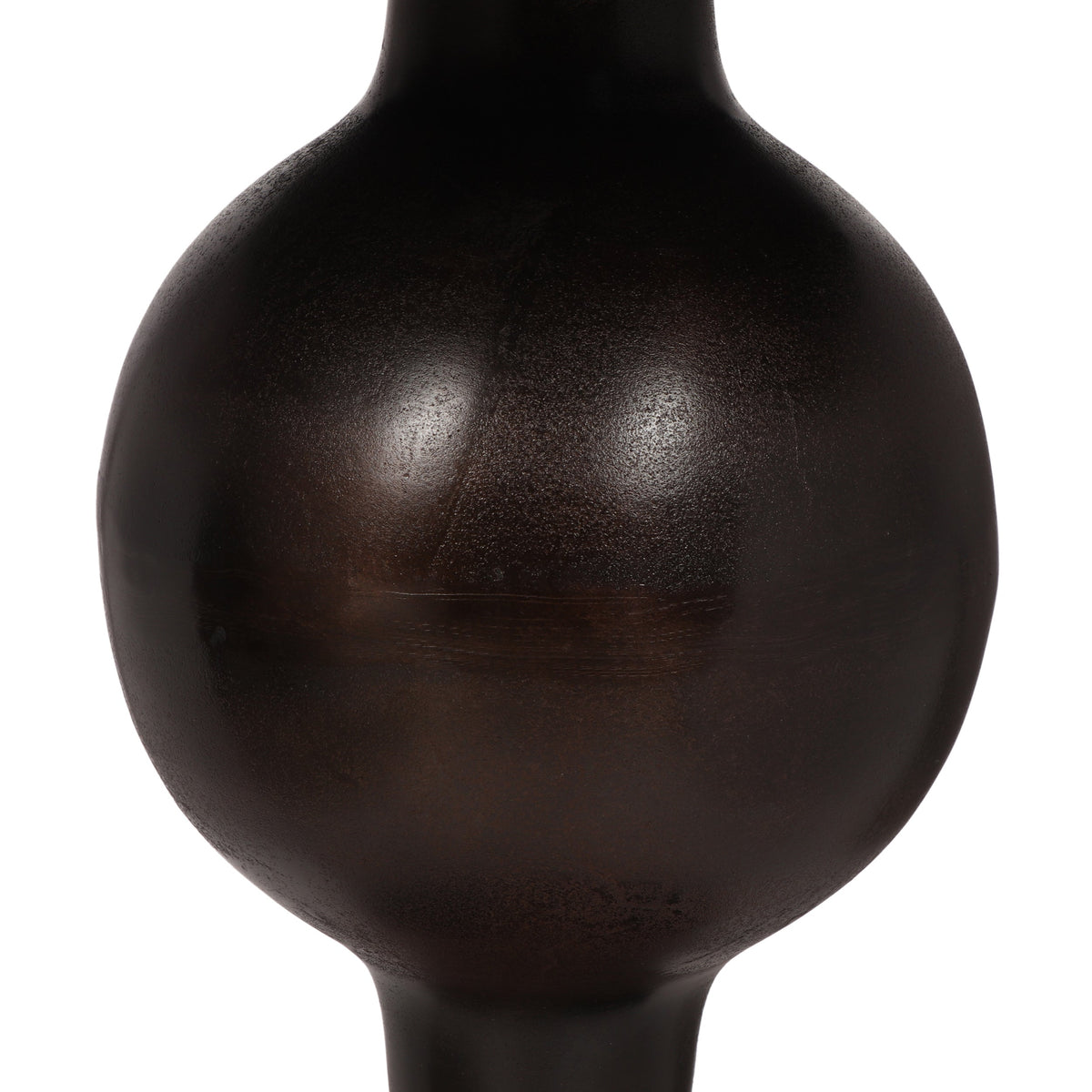 Ceramic vase in dark brown with glossy finish on Tampa Home & Garden Store