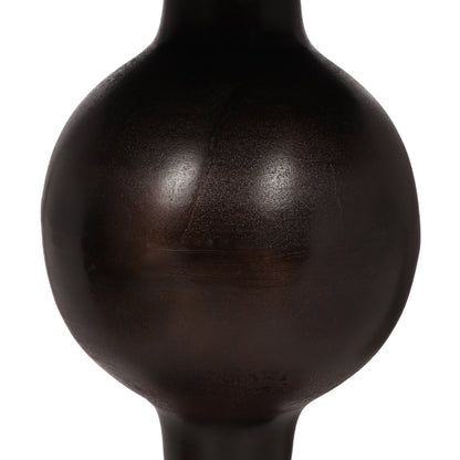 Ceramic vase in dark brown with glossy finish on Tampa Home & Garden Store