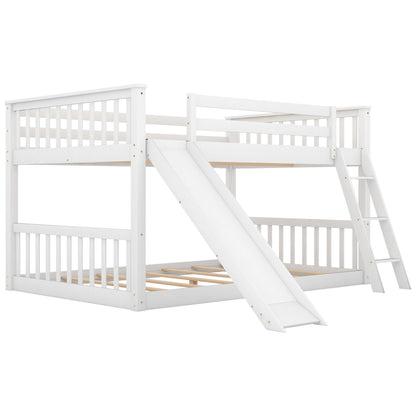 White wooden bunk bed with convertible slide and ladder on Tampa Home & Garden Store