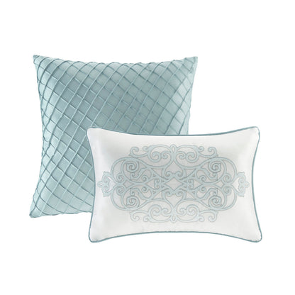 Blue King 12 Piece Comforter and Cotton Sheets