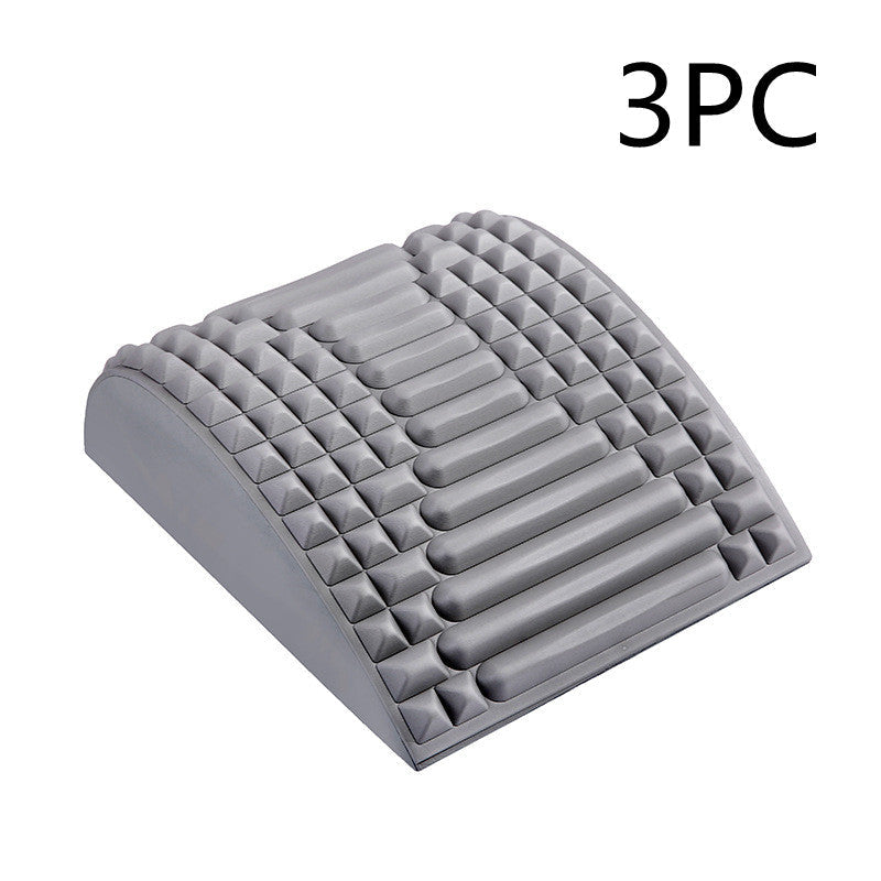 Back stretcher pillow massager by Perfecsy gray curved foam nodules for neck and back relief 3pc on Tampa Home & Garden Store