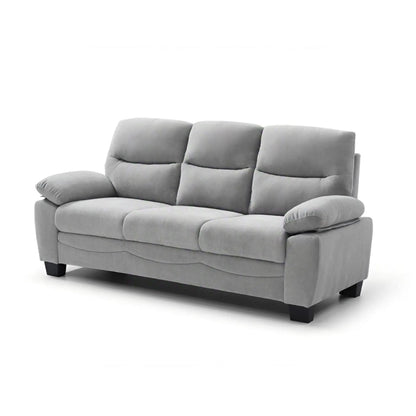 Summerton sofa with pillow top arms, grey fabric, 3-seat stationary sofa by Unique Piece Furniture on Tampa Home & Garden Store