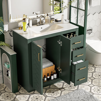 Bathroom Vanity With Sink and Storage Cabinet