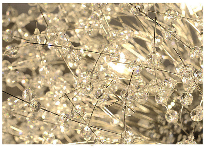 Restaurante con lámpara de araña de cristal de diente de león, dormitorio, iluminación para tienda de ropa
