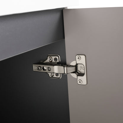 HouseOfZazla freestanding bathroom vanity with soft-close hinges, grey cabinet panels on Tampa Home & Garden Store