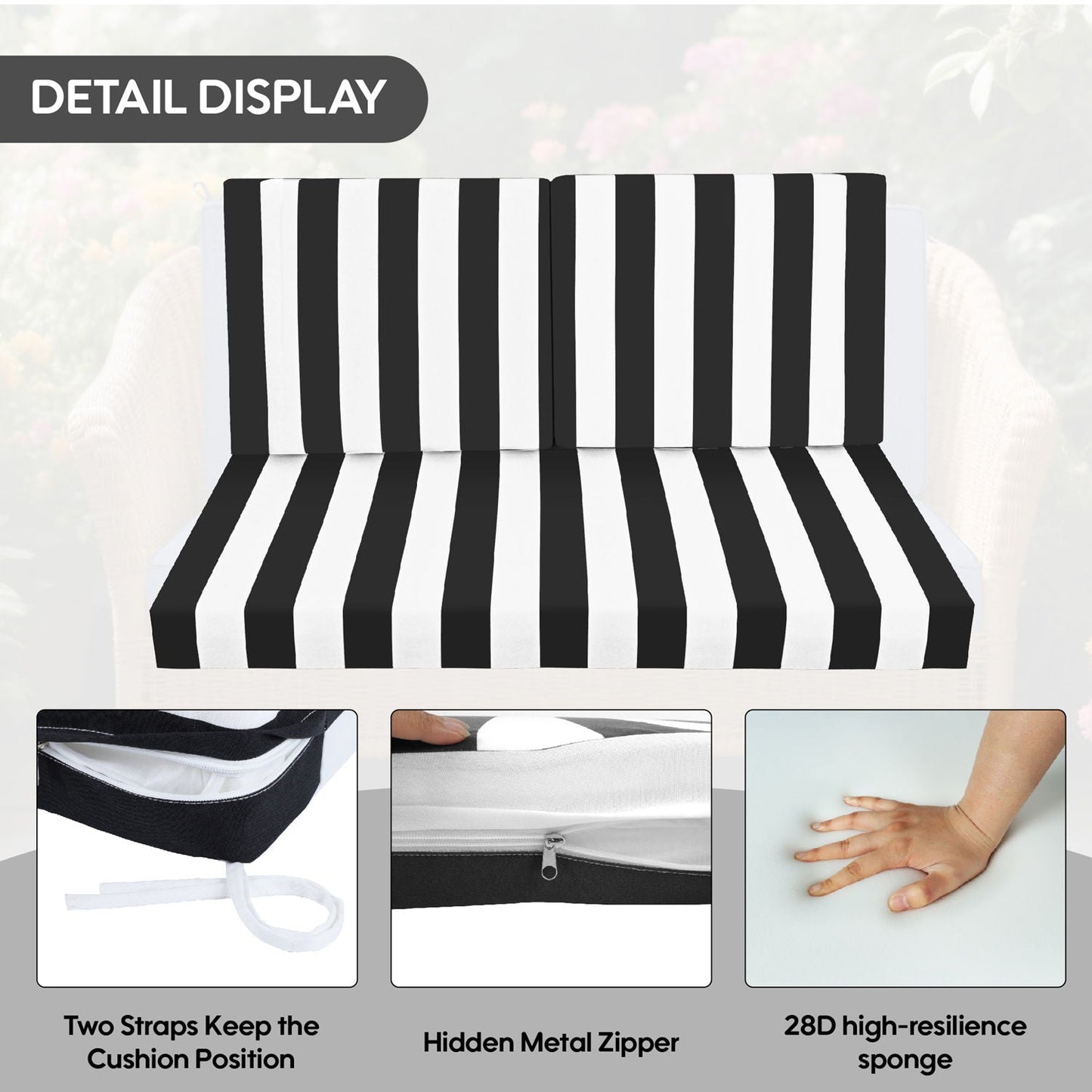 Deep Seat Waterproof Patio Chair Cushions and Set